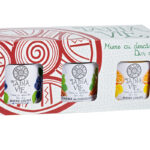 Cadoul crăițelor: miere cremă cu coacăze, cu roșcove și portocale cu turmeric (cutie carton)