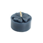 Lumânare din ceară naturală de albine în formă de cilindru mic și trifoi - imagine 3